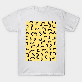 Fancy line yellow pastel pattern T-Shirt